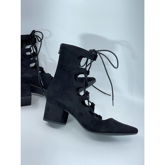 NEW Coconuts by Matisse Sonia Lace Up Ankle Bootie Boots Black Suede 6.5 7 7.5 - Picture 6 of 15